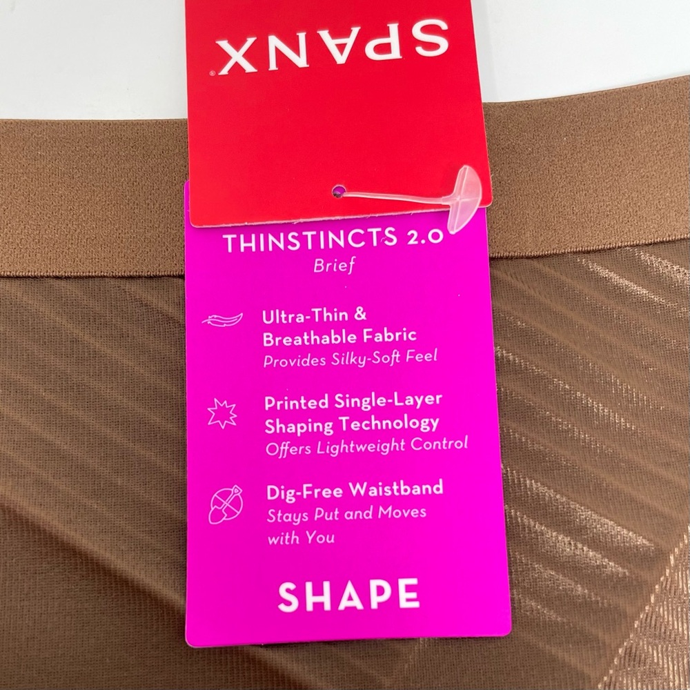 SPANX Thinstincts 2.0 High-Waist Shapewear Brief Panties Chestnut Brown size M - Picture 6 of 12